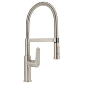 Monomando satín nariz flexible para fregadero, Foset RIM-84N