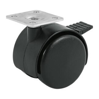 Rodaja tipo yoyo de 50 mm con placa, con freno, Fiero ROYF-50