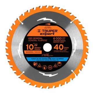 Disco sierra 10' para madera, 40 dientes centro 1', Expert ST-1040EX