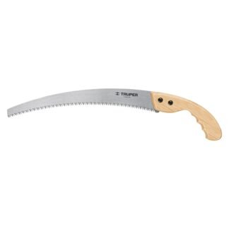 Serrucho de poda 14' hoja curva 6 DPP, mango madera, Truper STP-14