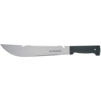Machete rambo 12' cacha inyectada negra, Truper T-460-12B