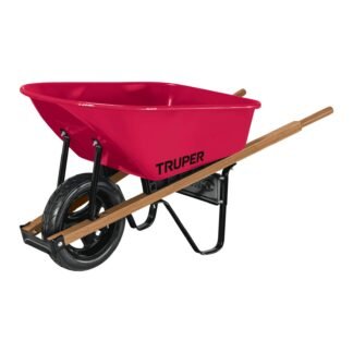 Carretilla 6 ft3 Imponchable, bastidores de madera, Truper T-6FF