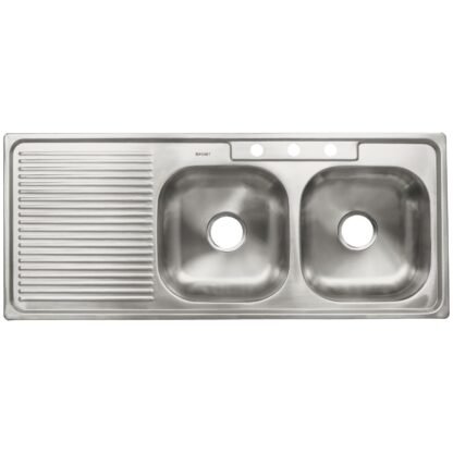 Tarja de empotrar doble tina derecha 120 x 50 cm, Foset TA-1202TDB