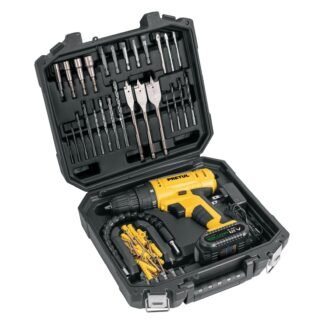 Taladro 3/8' inalámbrico 12 V+35 accesorios, estuche, Pretul TALI-12PK2
