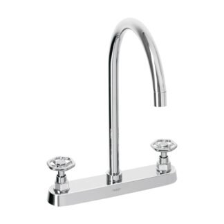 Mezcladora para fregadero, manerales redondos,cromo, Tubig TBF-81