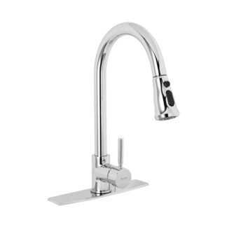 Monomando para fregadero, cuello extraible, cromo, Tubig TBF-84