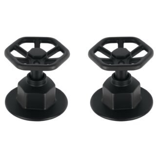 Juego de 2 manerales para regadera, volante, negro, Tubig TBMR-61M