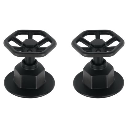 Juego de 2 manerales para regadera, volante, negro, Tubig TBMR-61M
