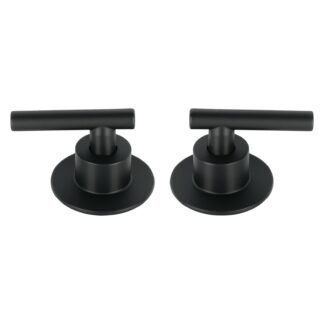 Juego de 2 manerales para regadera, palanca, negro, Tubig TBMR-62M