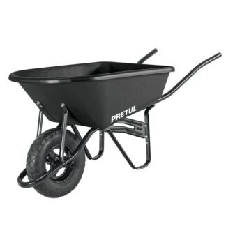 Carretilla concha plástica 5 ft3 Neumática b/tubular, Pretul TP-5N