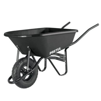 Carretilla concha plástica 5 ft3 Neumática b/tubular, Pretul TP-5N