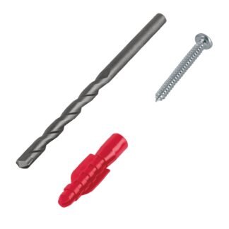 Kit de 20 taquetes 1/4' con pijas #8 y 1 broca 1/4', Fiero TQ-1/4J