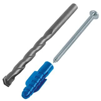 Kit de 20 taquetes 3/8' con pijas #12 y 1 broca 3/8', Fiero TQ-3/8J