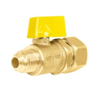 Válvula de control latón para gas 3/8'x1/2' tipo barrilito VG-554-B